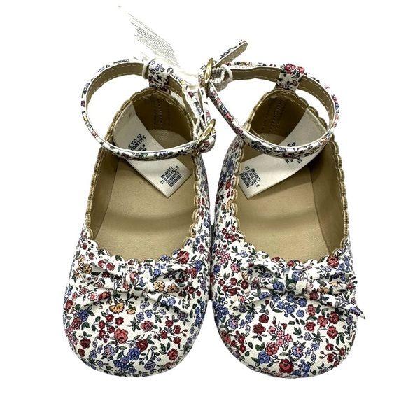 NWT New Janie and Jack BABY DITSY FLORAL BALLET FLAT and Headband 6-12 months. - Picture 6 of 10